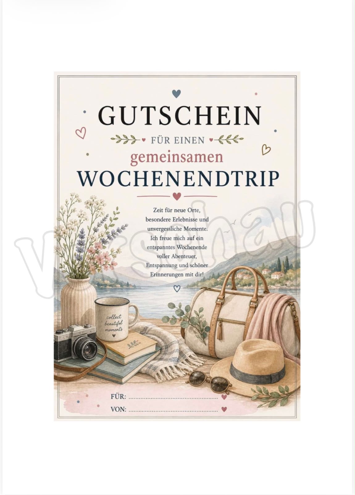 Gutschein Wochenendtrip - PDF zum Sofortdownload