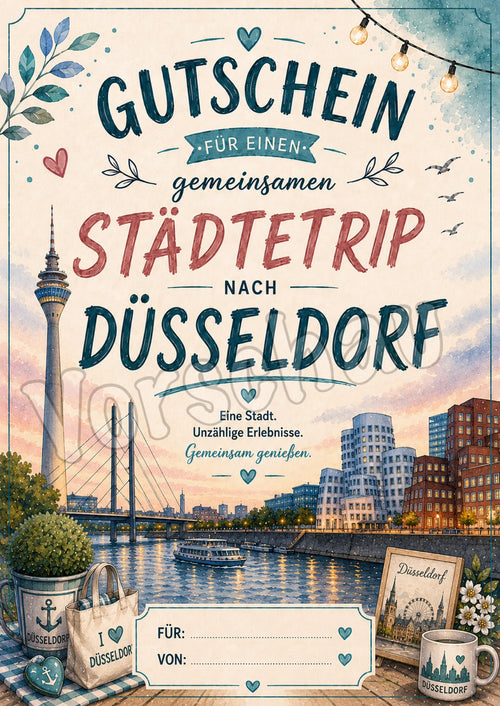 Gutschein Städtetrip Düsseldorf - PDF zum Sofortdownload