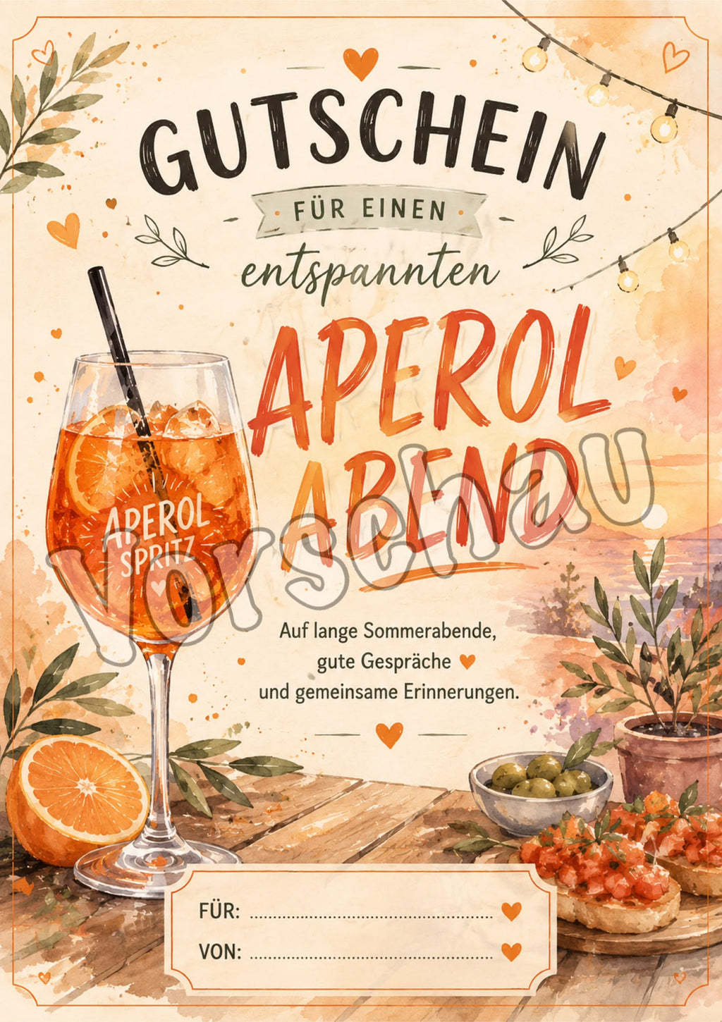 Gutschein Aperol Abend