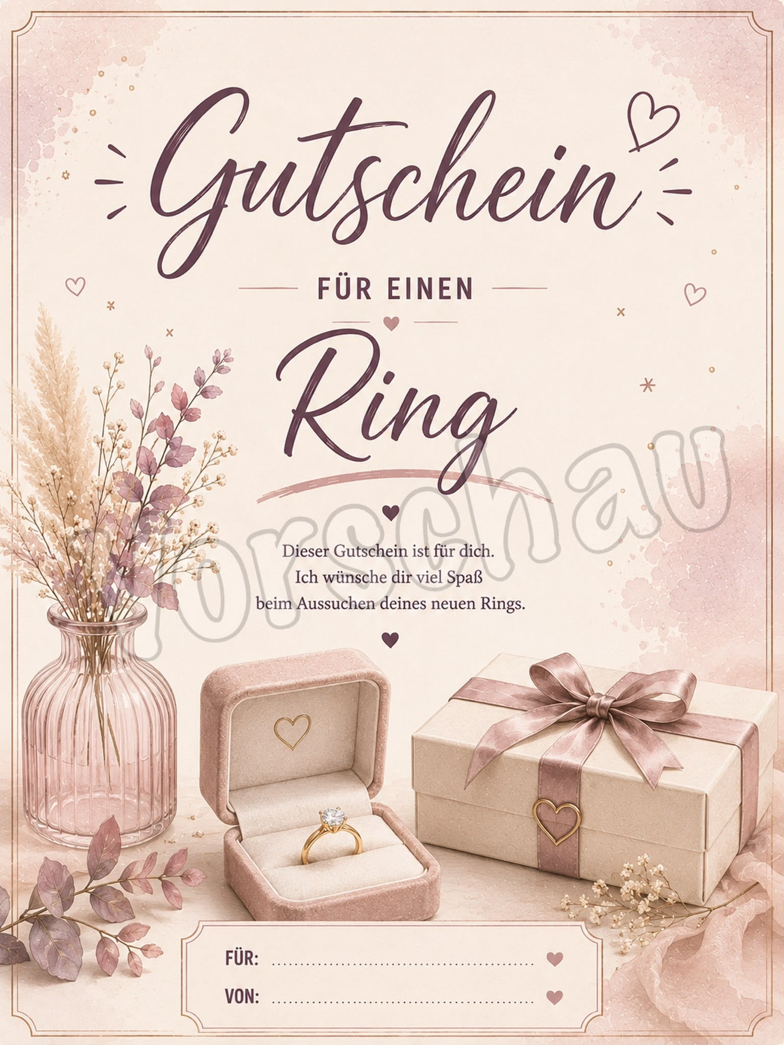 Gutschein für einen Ring