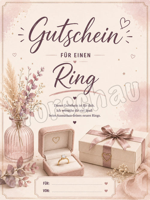 Gutschein für einen Ring